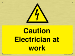 Caution Electrician at work